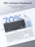 K551 Slim Quiet Wireless Bluetooth 78Keys Keyboard, 3-Device Free Switching With Bluetooth & 2.4G, Compatible With Windows/Macos/Ios/Android, Works With Macbook, Lenovo, Hp