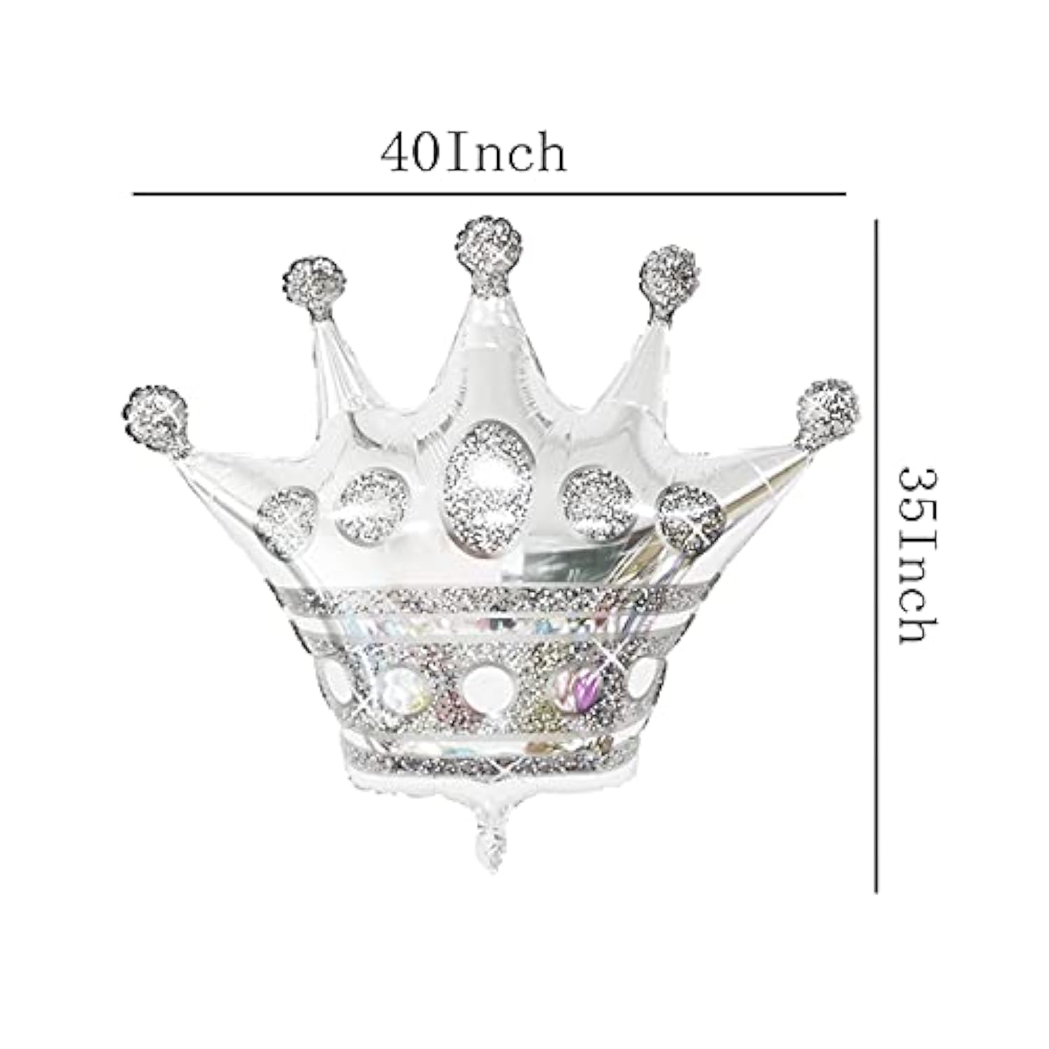 2Pcs Silver Crown Foil Balloons Party Decorations.For Birthday Party Anniversary Supplies