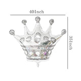 2Pcs Silver Crown Foil Balloons Party Decorations.For Birthday Party Anniversary Supplies
