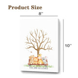 Cute Animals Baby Shower Fingerprint Tree, Funny Guest Book Party Game For Baby Shower, Baby Shower Party Guestbook Ideas, Gender Reveal Keepsake, Special Meaningful Canvas Decoration