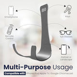 Wall Mount Phone Holder, Adhesive Stand for Keys, Remotes, Glasses - 2 Pack