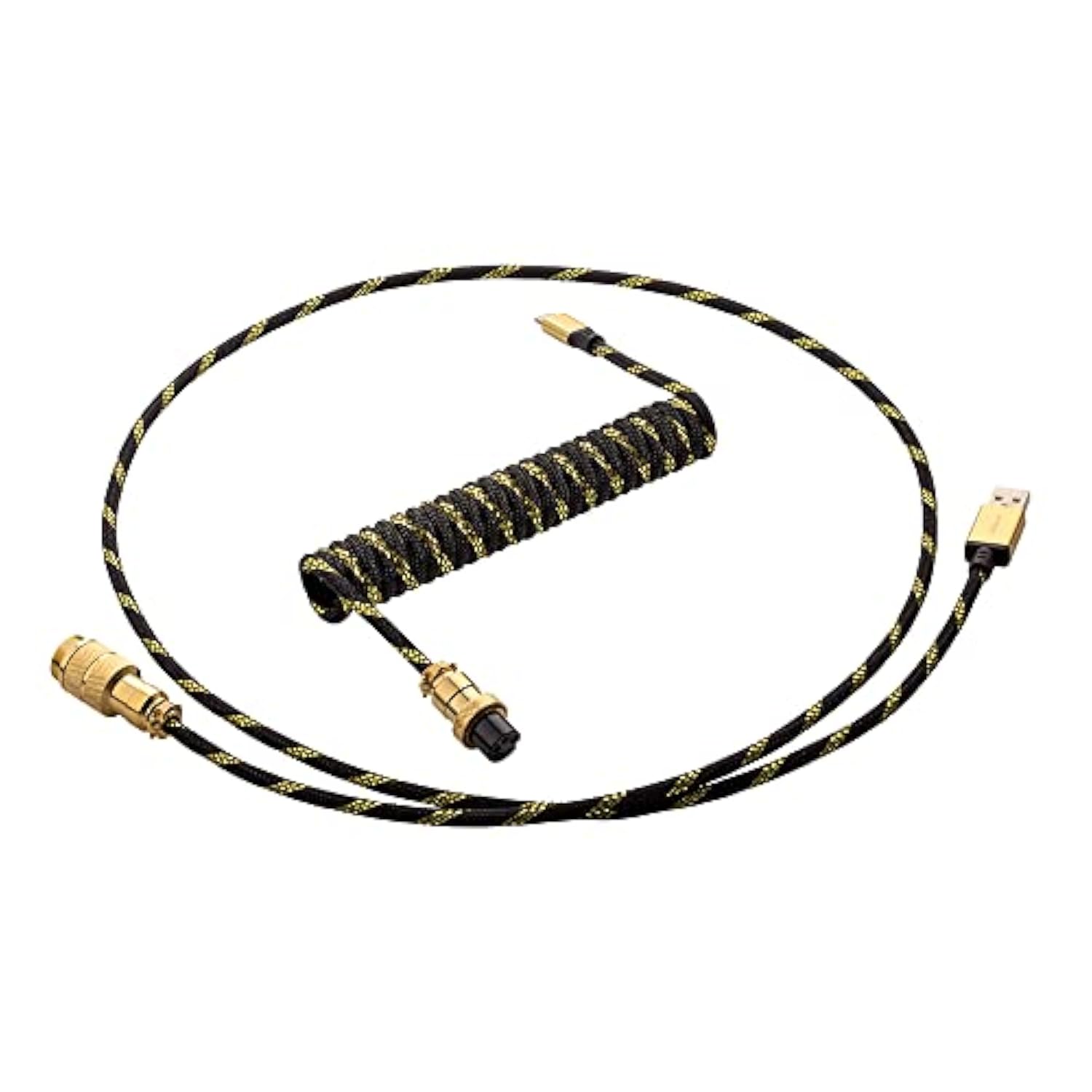 CableMod Pro Coiled Keyboard Cable (Pastel Rainbow, USB A to USB Type C, 150cm