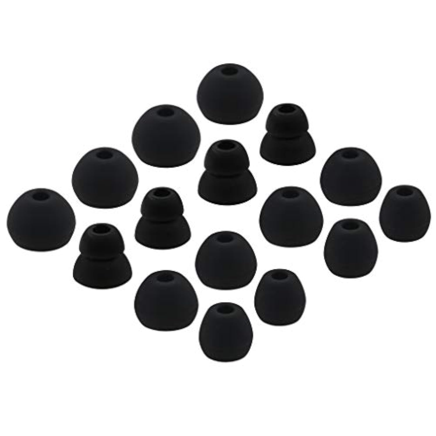 8-Pair Silicone Ear Tips for Powerbeats Pro S/M/L/D 4 Sizes Black