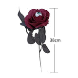 6 Pieces Halloween Faux Rose With Eyeballs Artificial Flowers Roses With Eyeball Halloween Simulation Flower Fake Rose Flowers Artificial Rose Bouquet For Halloween Cosplay Party, Red