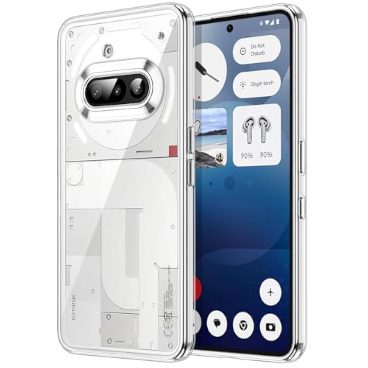 JETech Case for Nothing Phone 3a, Clear Shockproof Bumper Cover, Anti-Scratch Hard Back, Protective Slim Fit, Non-Yellowing, Durable Transparent TPU for Drop Protection (Clear)
