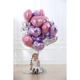 30 Pcs Heart Balloons 18" Foil Love Balloons Mylar Balloons Silver Hea