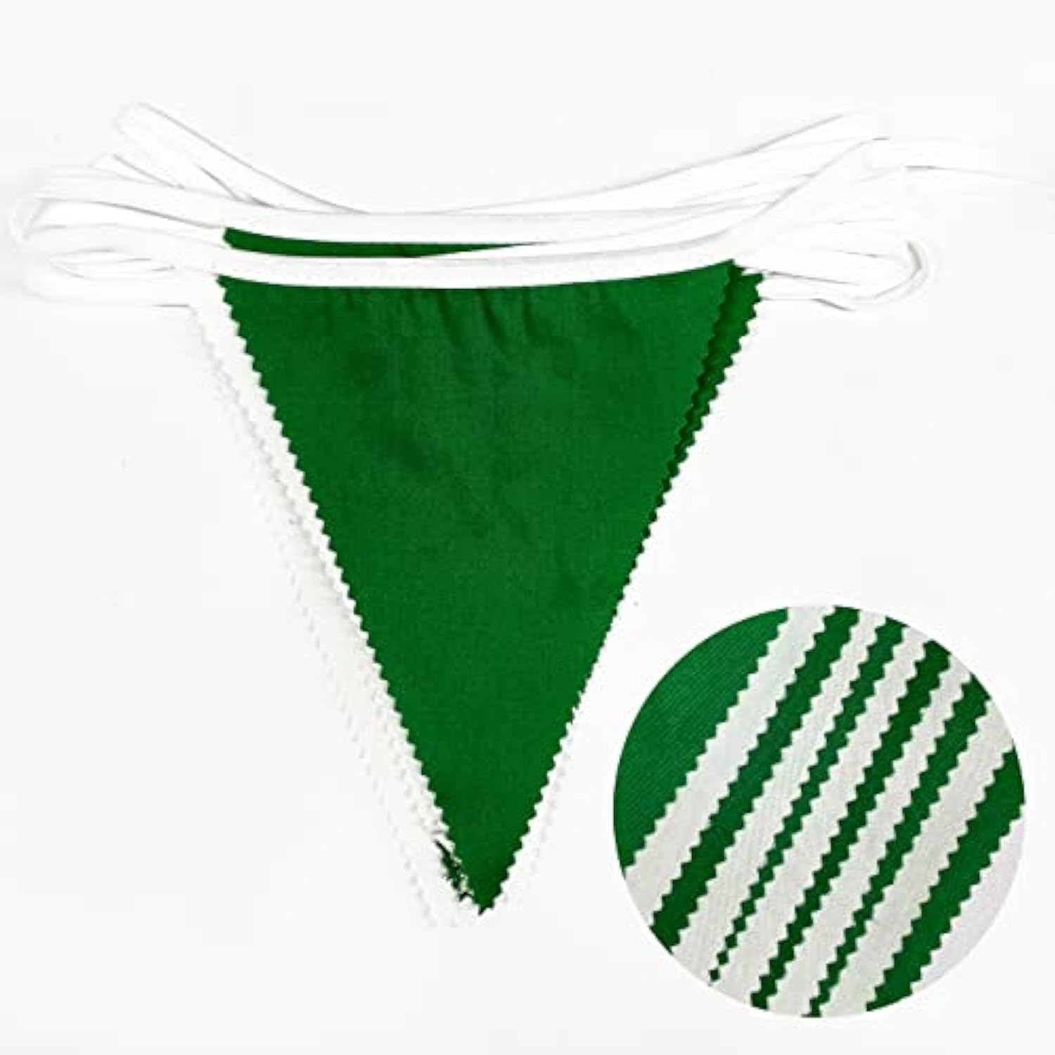 32Ft Green And White Banner Party Decorations Triangle Flag Fabric Banner Cotton Pennant Bunting Garland For Christmas Wedding Birthday Home Nursery Outdoor Garden Masters Golf Party Decoration
