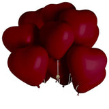 Afterloon Biodegradable Balloons 100 Pcs Ruby Red 10 Inch Heart Shaped, Thickened Extra Strong Natural Latex Helium Float, Proposal Marriage Love Baby Shower Gender Reveal Wedding Bridal