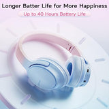 Bluetooth Headphones Over Ear, Foldable & Lightweight Noise Cancelling Headphones with HiFi Stereo HD Microphone 40H Playtime, Wireless Headphones