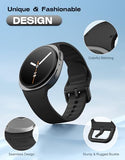Sport Band for  Galaxy Watch 8 Band 40mm 44mm/Galaxy Watch 8 Classic 46mm, Soft Silicone Replacement Strap for Men Women, M/L, Black