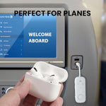 Avantree Relay - Premium Airplane Bluetooth 5.3 Adapter, Supports 2 S Or Headphones With Aptx Adaptive, 3.5Mm Aux Jack Wireless Audio Transmitter For Planes, Travel, Tv (White)