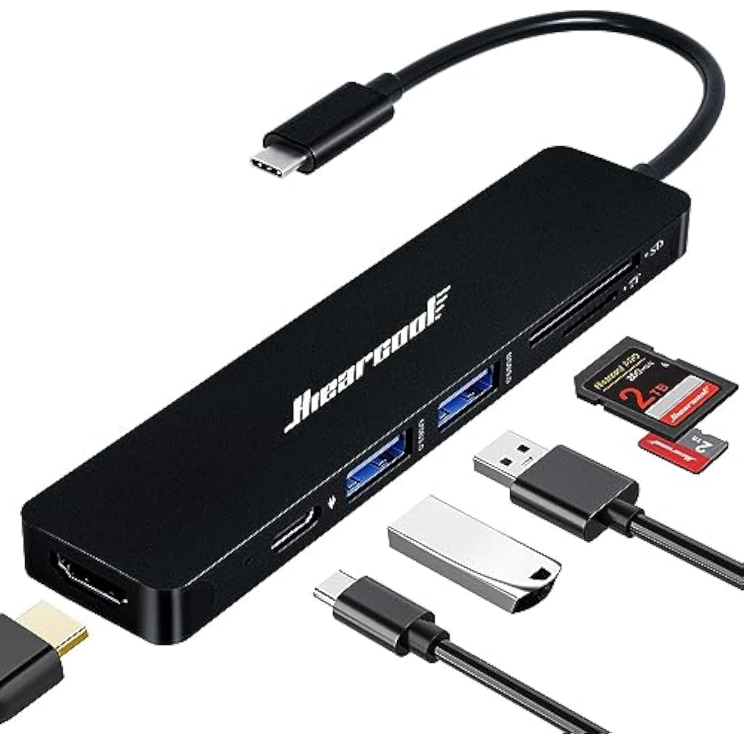 Usb C Hub,Usb C Hub Multi-Port Adapter For Macbook Pro/Air M1 M2, 4K Hdmi Usb