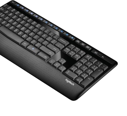 K345 Wireless Keyboard - Full-Sized Keyboard With Palm Rest, 2.4 Ghz Wireless Usb Receiver - For Pc, Laptop