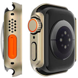 Ultra-Thin PC Matte Hard Screen Protector Case Cover for Apple Watch Series 9/8/7 45mm (Gold, 45mm)