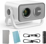 2026 Pgraded 360°Adjustable Dual Stand Ai Auto Keystone Electric Focus Mini Portable Projector With Bluetooth 5.4, 1080P Support Outdoor Movie Projector Compatible With Hdmi/Usb/Phone (Black)