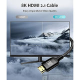 8K Hdmi Cable 16.4 Ft, 48Gbps Ultra High Speed Hdmi 2.1 Cable 8K@60Hz, 4K@120H