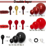 Burgundy & Black Balloon Garland Arch - Party Decor