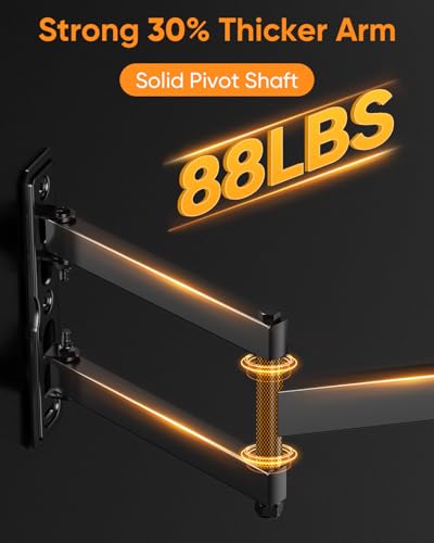 Landscape to Portrait Rotating TV Wall Mount for Vertical Mounting of Displays,Menu Wall Board Mount for 26-65" TVs Holds 88 lbs, Full Motion Corner