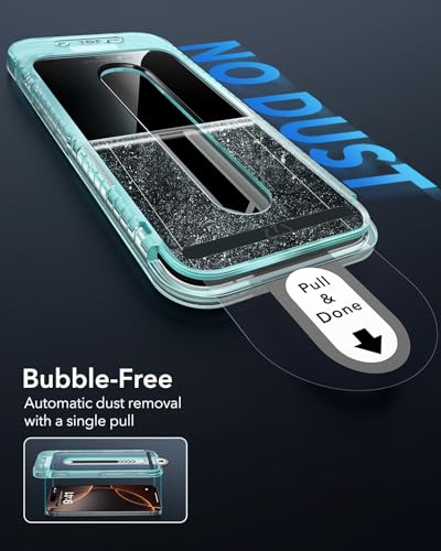 ESR 3 Pack for iPhone 15 Pro Max Screen Protector, [9H Hardness] [Military Grade Shatterproof] Full Coverage Tempered Glass Film with Flawless Fit