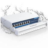8-Port Poe Switch Gigabit- Waterproof Outdoor Ethernet Unmanaged Network Switch 1000Mbps, 120W Built-In Power, Ieee802.3Af/At Support And Plug & Play, Ideal For Outdoor Use