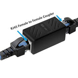 Rj45 In-Line Coupler Adapter Female To Female Ethernet Cable Extender 8-Pin Mo