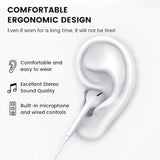 Wired Earbuds With Microphone, 3.5Mm Jack In Ear Headphones With Microphone Suitable For Smartphones, Computers, Laptops, Ipads, Mp3 Players, Etc
