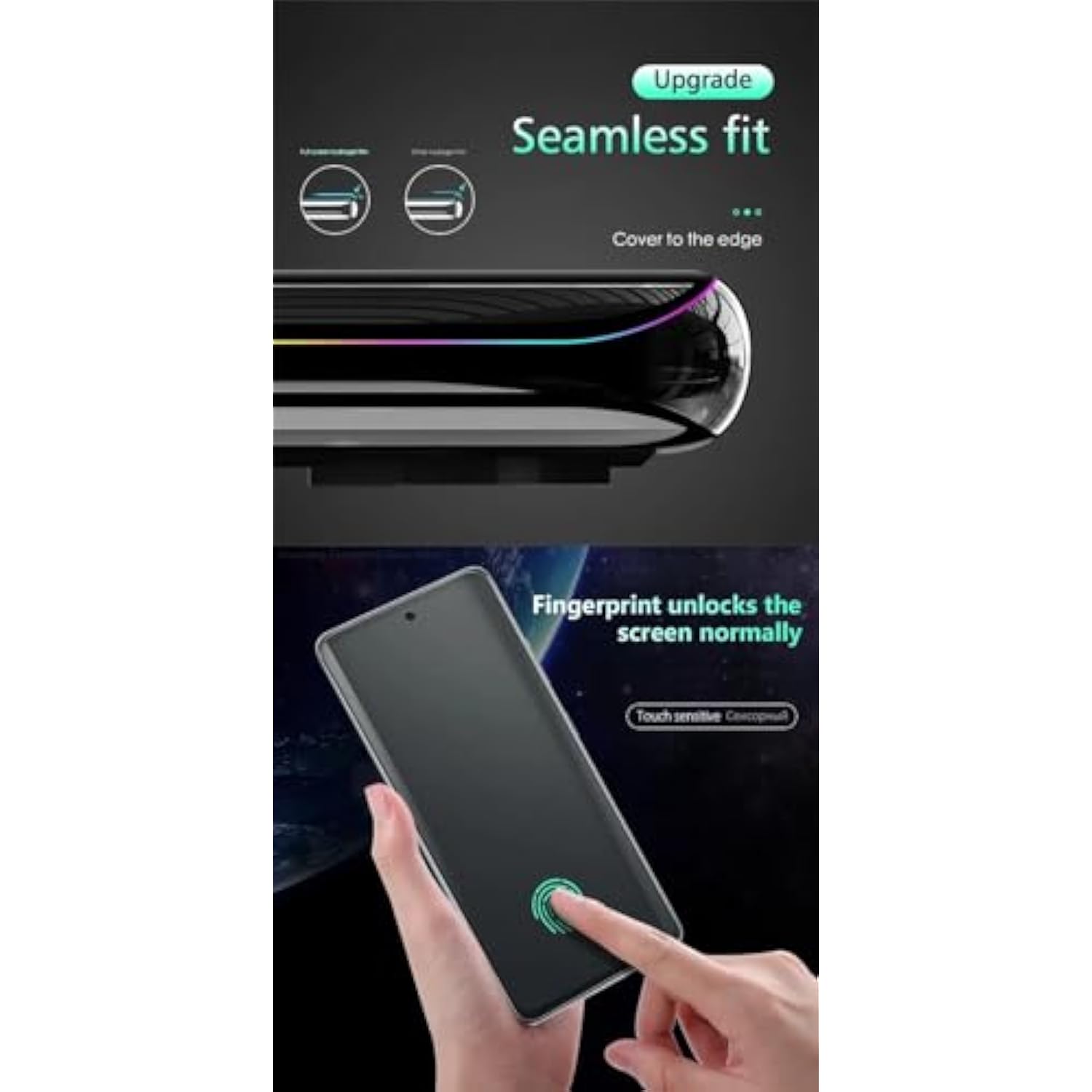 2Pcs Anti-Fingerprint Matte Hydrogel Film For Zte Nubia Redmagic 10 Pro / 10 Pro+ 5G 6.85" Anti-Glare Transparent Soft Tpu Screen Protector Explosion-Proof Fingerprint Unlock, Self-Healing, Ultra-Thin