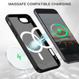 Magnetic For Iphone Se Case, Iphone Se 2022/3Rd/2020/2Nd Gen Iphone 8/7 Phone Case 4.7", [Compatible With Magsafe] Translucent Matte Slim Thin Shockproof Women Men Protective Cover, Black