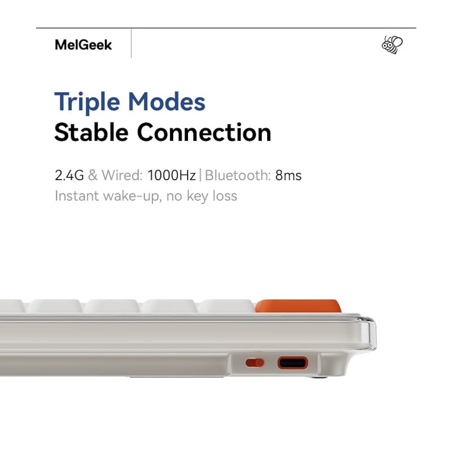 O2 Wireless Mechanical Quiet Keyboard For Work, 75% Compact Office Keyboard, Low Profile, With Hot-Swappable And Pre-Lubed Linear Switches,Bluetooth/2.4 Ghz/Usb-C For Mac Windows Linux