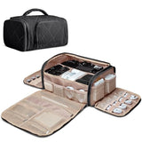 Cable Organizer Bag, Travel Cord & Charger Organizer Pouch For Tech Accessories & Electronics, Home Storage, Black