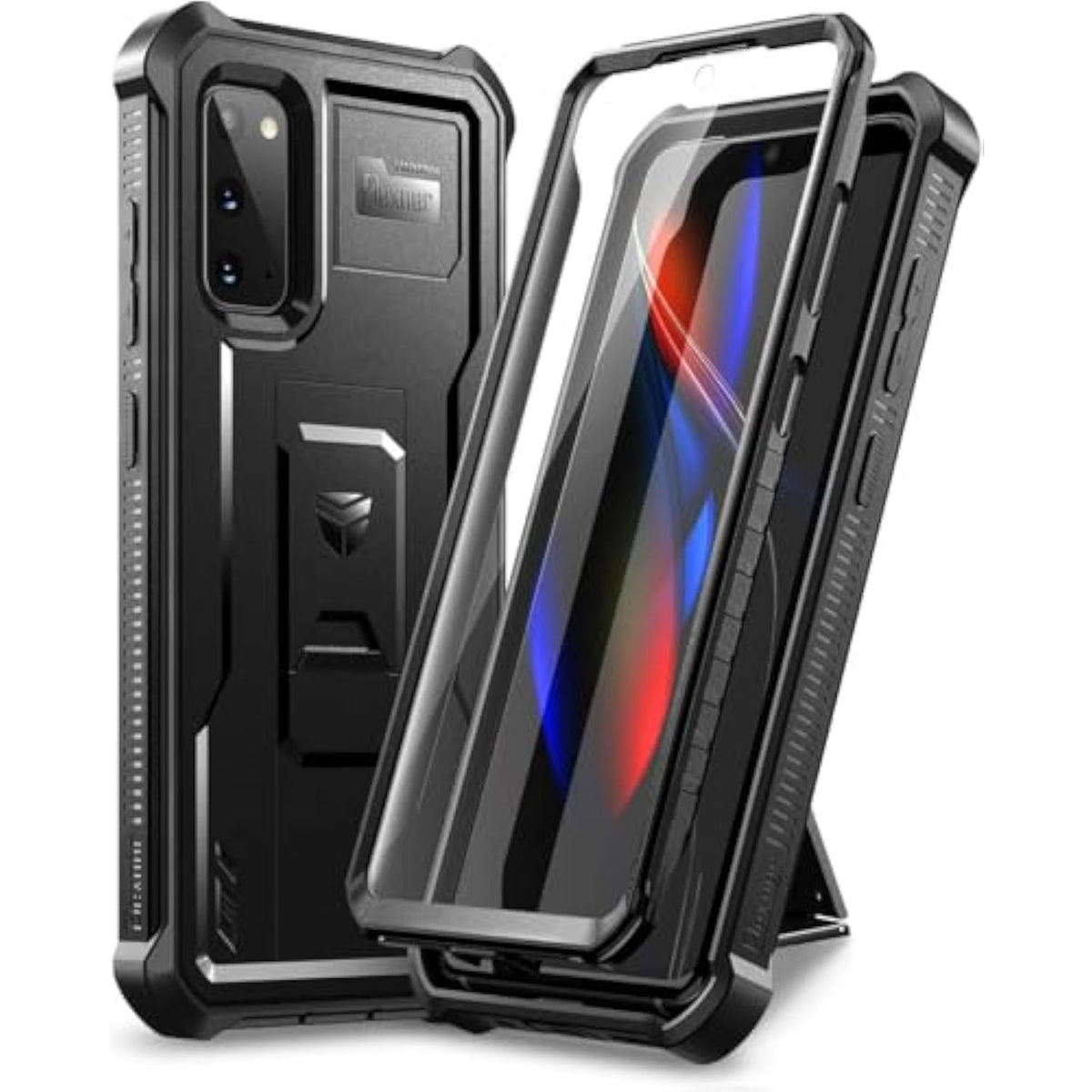 For Samsung Galaxy S20 5G Case, [Built In Screen Protector And Kickstand] Heavy Duty Military Grade Protection Shockproof Protective Cover For Samsung Galaxy S20 5G/6.2 Inches, Black