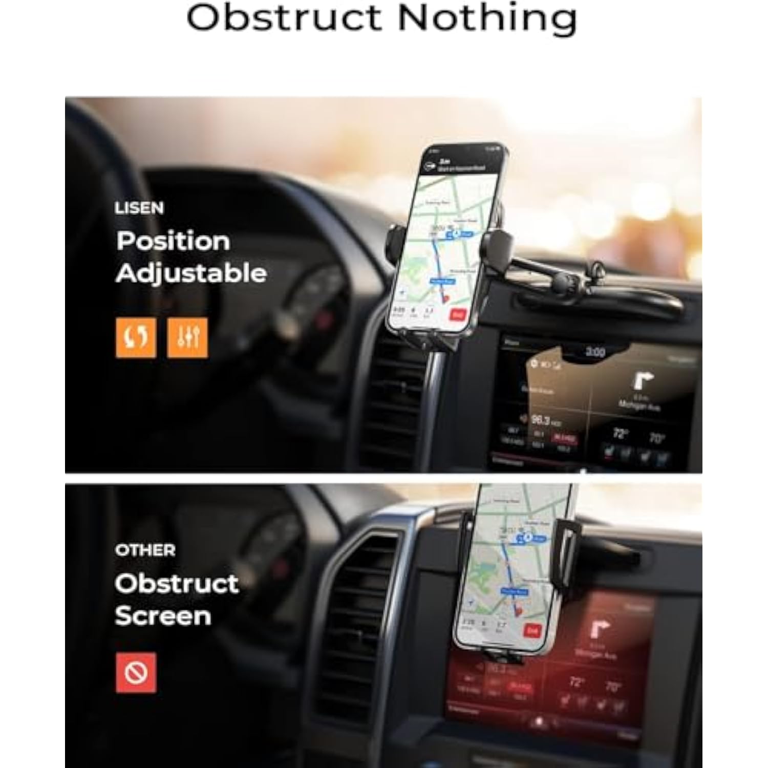 Ultra Sturdy One Hand Operation CD Player Phone Mount