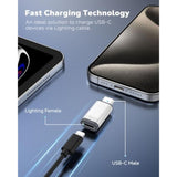 Moko Lightning To Usb C Adapter 4Pack, Not For Earphones/Microphone/Flash Drive/ Pencil, Usb-C To Lightning Adapter For Iphone 15/16 Pro/Pro Max/Plus,Galaxy S24,Ipad, Only For Charging/Data Sync