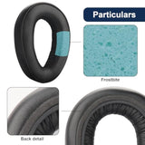 Ear Pads Replacement Compatible With Sennheiser Pxc550, Pxc 550-Ii Wireless, Mb 660 Uc, Mb 660 Uc Mc Headphones, Black, Memory Foam, Leather