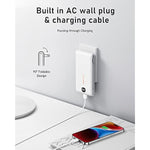 Portable Charger With Built In Cables 10000Mah, Power Bank For Iphone With Wall Plug, Travel Essential Fast Charging Usb C Slim External Battery Pack For Iphone16/15/14, Samsung, Ipad, Etc