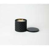 - Coastal Jasmine Scented Candle, Three-Wick, 100% Natural Soy Wax, Signature Collection, Notes Of Jasmine & Coastal Moss, Black