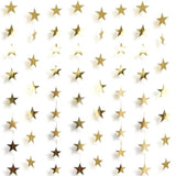 105Feet Gold Star Garland Banner Hanging Birthday Graduation Party Decorations- Golden Double Side Twinkle Paper Stars Streamers Backdrop For Prom Classroom Welcome Home Ceiling Decor, 8Pack