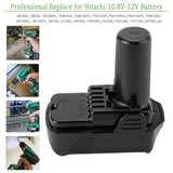 2Pack 3.5Ah Battery For Hitachi 10.8V-12V Bcl1015 Battery Bcl1015 Bcl1015S 331065 329369 329370 329371 329389