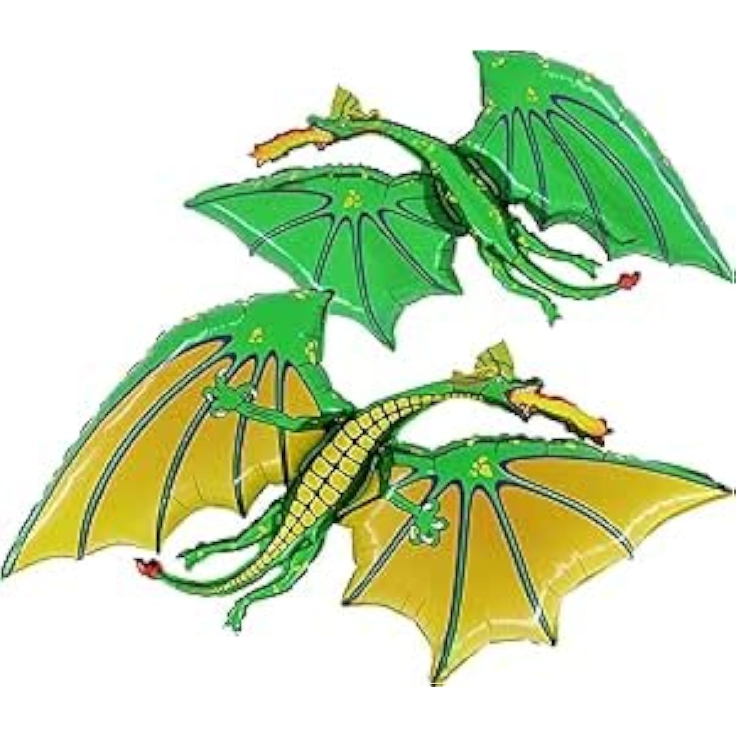 90Cm (36") Green Dragon Shaped Foil Balloon - Children'S Party Decoration