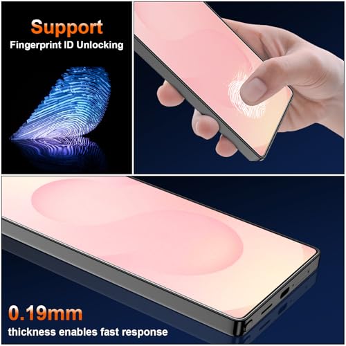 [3 Pack] for Galaxy S25 Plus Matte Screen Protector, Fingerprint Sensor Compatible, Anti-Glare Full Adhesive Flexible Film (Not Glass)