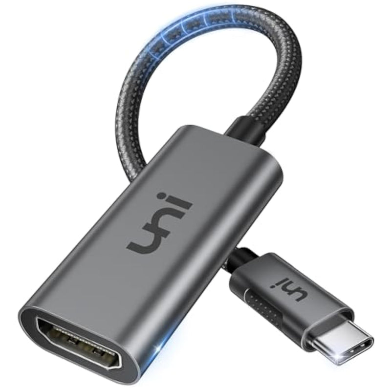 Uni Usb-C To Hdmi Adapter 4K@60Hz, Thunderbolt 3/4 To Hdmi Adapter, Type C Hdmi Converter, Compatible With Macbook Pro/Air 2022, Pro/Air, Surface Laptop, Dell Xps, Chromebook, Galaxy & More