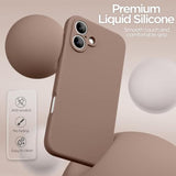For Iphone 16 Case, Liquid Silicone Case With Camera Protection Soft Gel Rubber Cover With Microfiber Lining Shockproof Protective Phone Case For Iphone 16 6.1", Light Brown