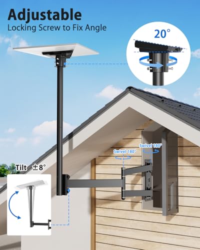Starlink Gen 3 Standard Wall Mount, 29.7inch Long Arm Wall Mount Fit for Starlink Gens 3, Extension Heavy Duty Pole Mounts with Gen 3 Pipe Adapter