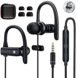 3.5Mm Headphones Sport Wired Earbuds With Microphone Noise Isolating Earphone Hifi Stereo Over Ear Buds Wired Plug In With Ear Hook For Samsung Galaxy A15 A03S A14 S10 A12 Moto Switch Mp3 Running Fit
