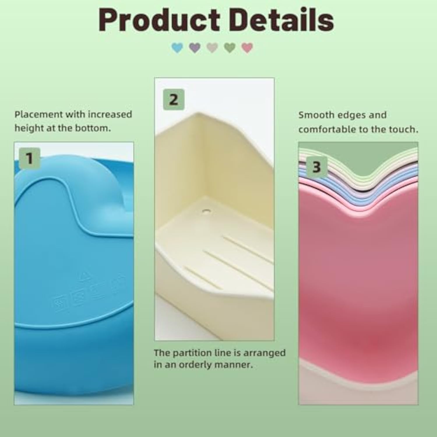 10Pcs Multi-Color Heart Shaped Plates With Tray, 5 X 5.5 Inch, Unbreakable Salad Dessert Snack Plates Appetizer Sauce Dish Dipping Snack Fruit Dessert Steak Serving For Dinner, Party, Valentine'S Day