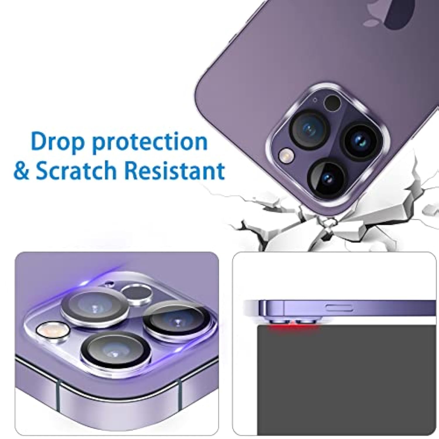 iPhone 14 Pro & Pro Max Camera Lens Protector 3-Pack Tempered Glass 9H