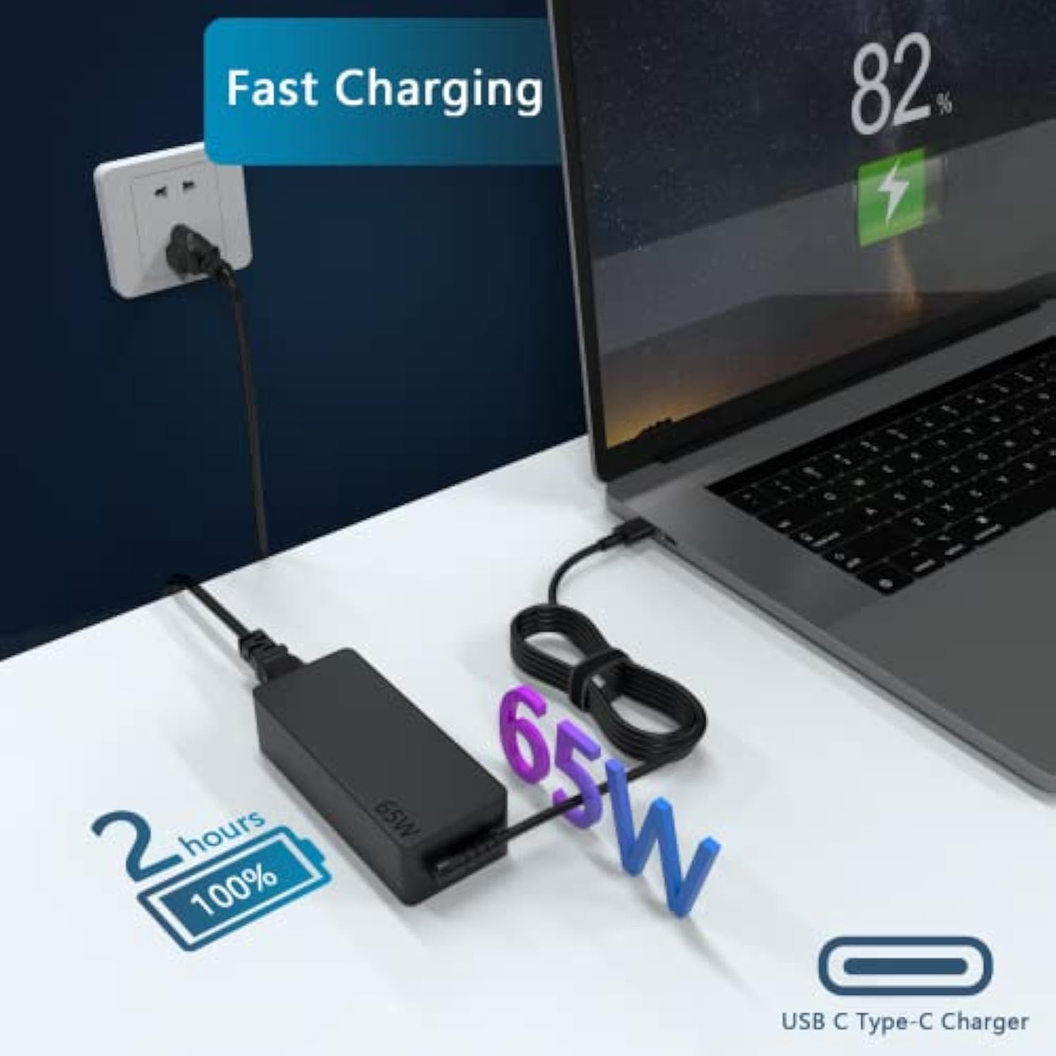 65W Usb C Laptop Charger For Lenovo Thinkpad X13 T14 E15 L13 L14 Yoga T15 Gen