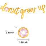 Donut Party Supplies Glitter Donut Banners Donut Grow Up Banner Garland Glitter Donut Grow Up Parper Banner Backgound String Happy Birthday Party Supplies Wall Decorations