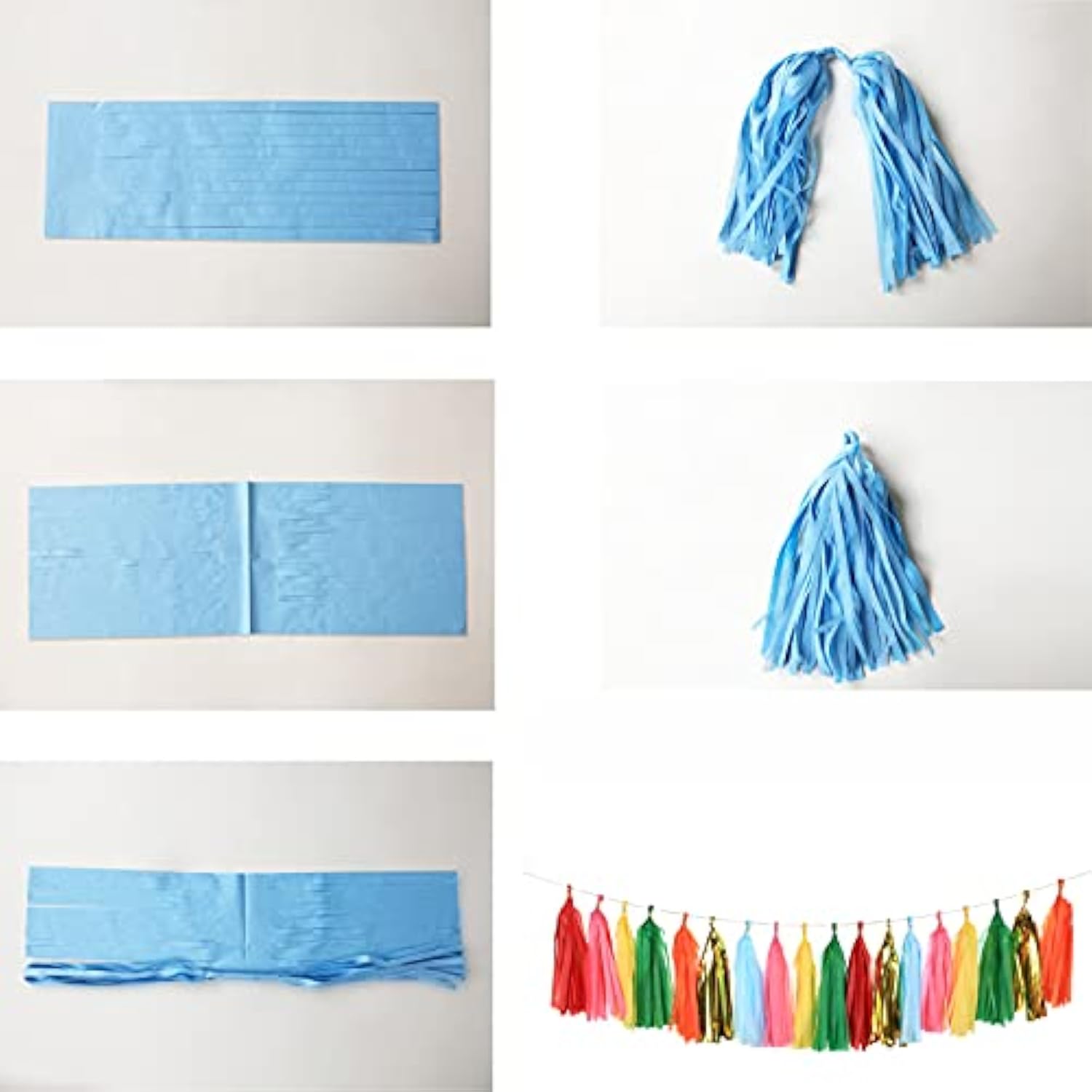 35 Pcs Taco Bout A Party Tassel Garland Tissue Paper Tassels Banner Di