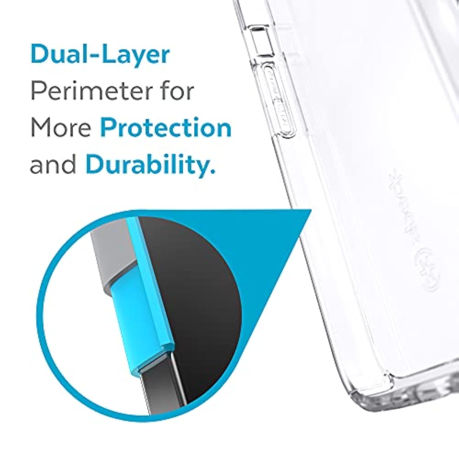 Speck MagSafe Case for iPhone 13 - Drop & Camera Protection, Clear Phone Case, Wireless Charging Compatible, Fits All 6.1 Inch Models - Clear